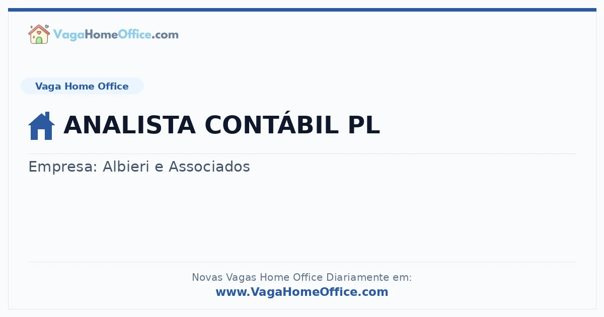 ANALISTA CONTÁBIL PL
