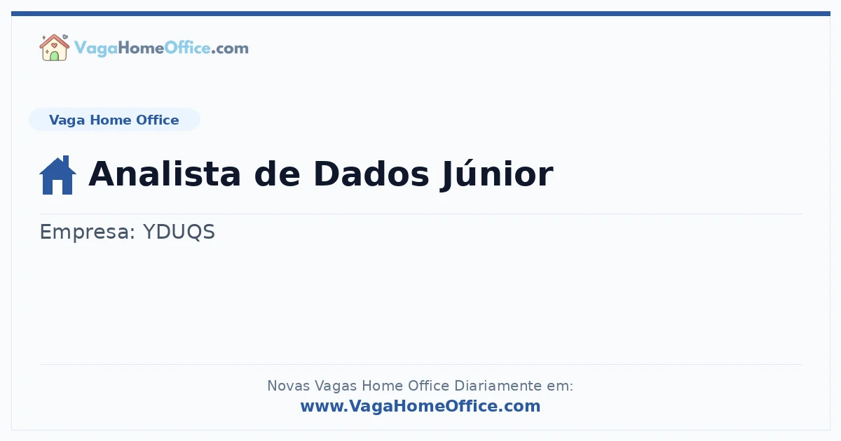Analista de Dados Júnior
