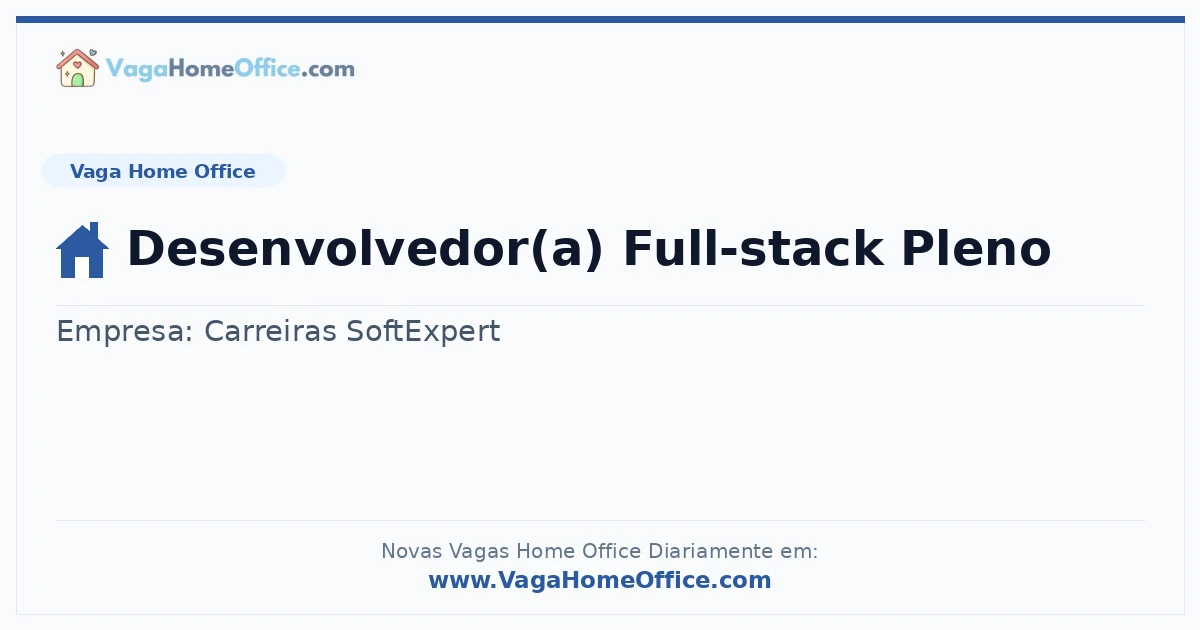 Desenvolvedor(a) Full-stack Pleno