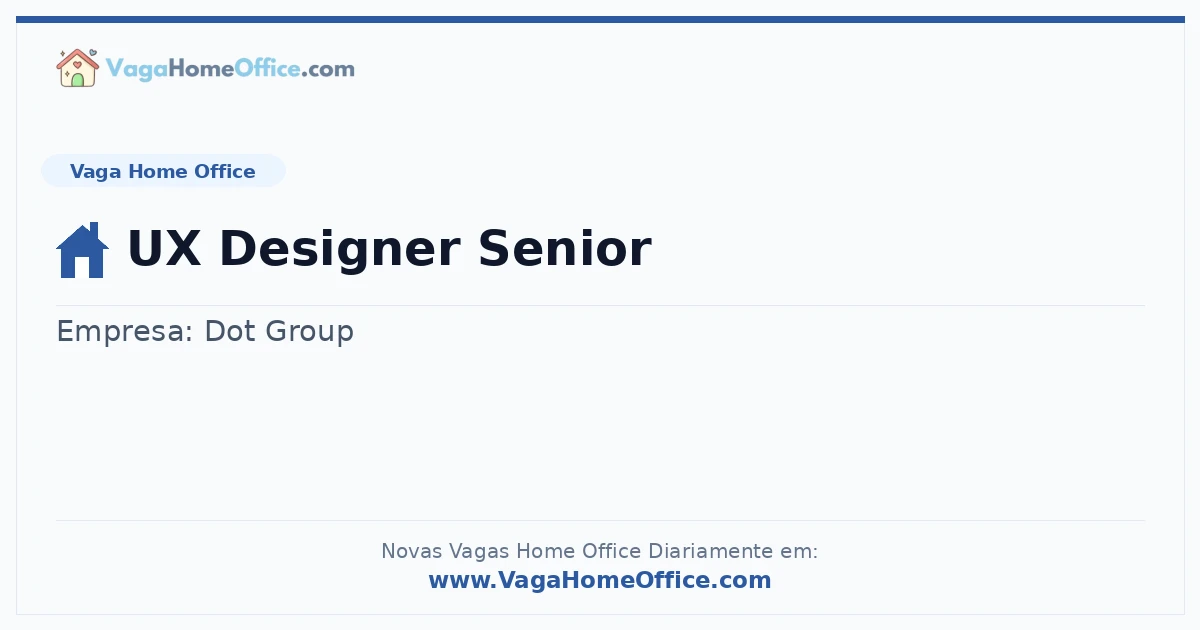 Vaga Home Office: UX Designer Senior | Quero Home