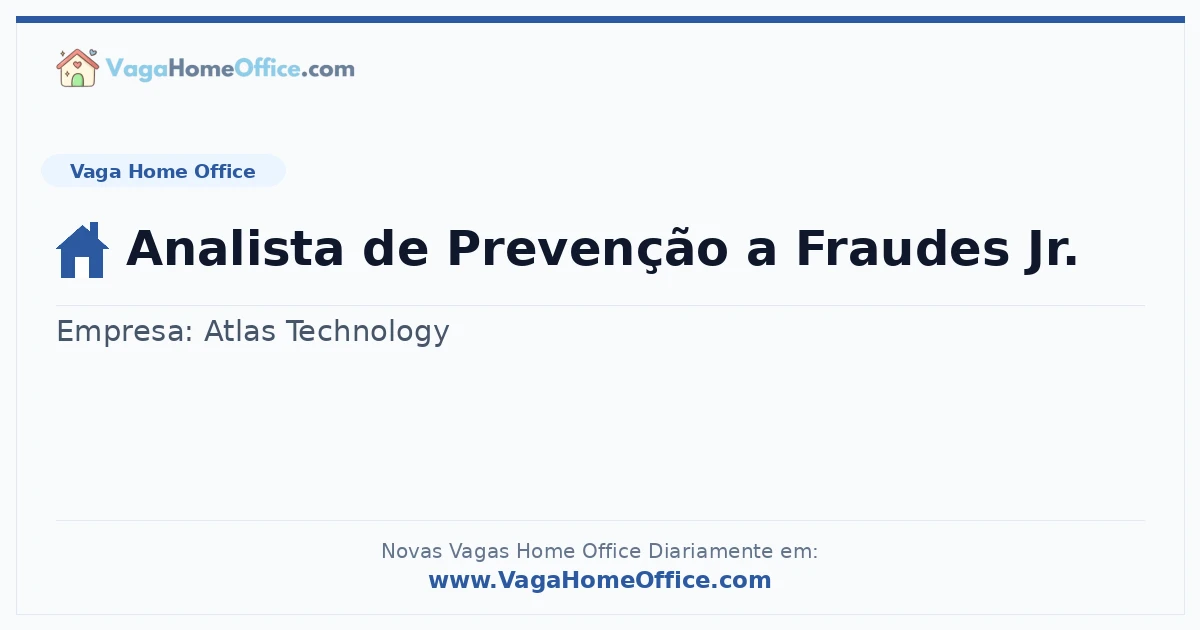 Vaga Home Office: Analista de Prevenção a Fraudes Jr. | Quero Home