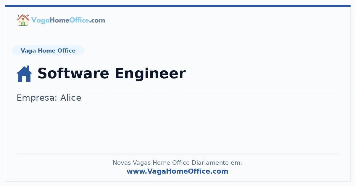 Vaga Home Office: Software Engineer | Quero Home