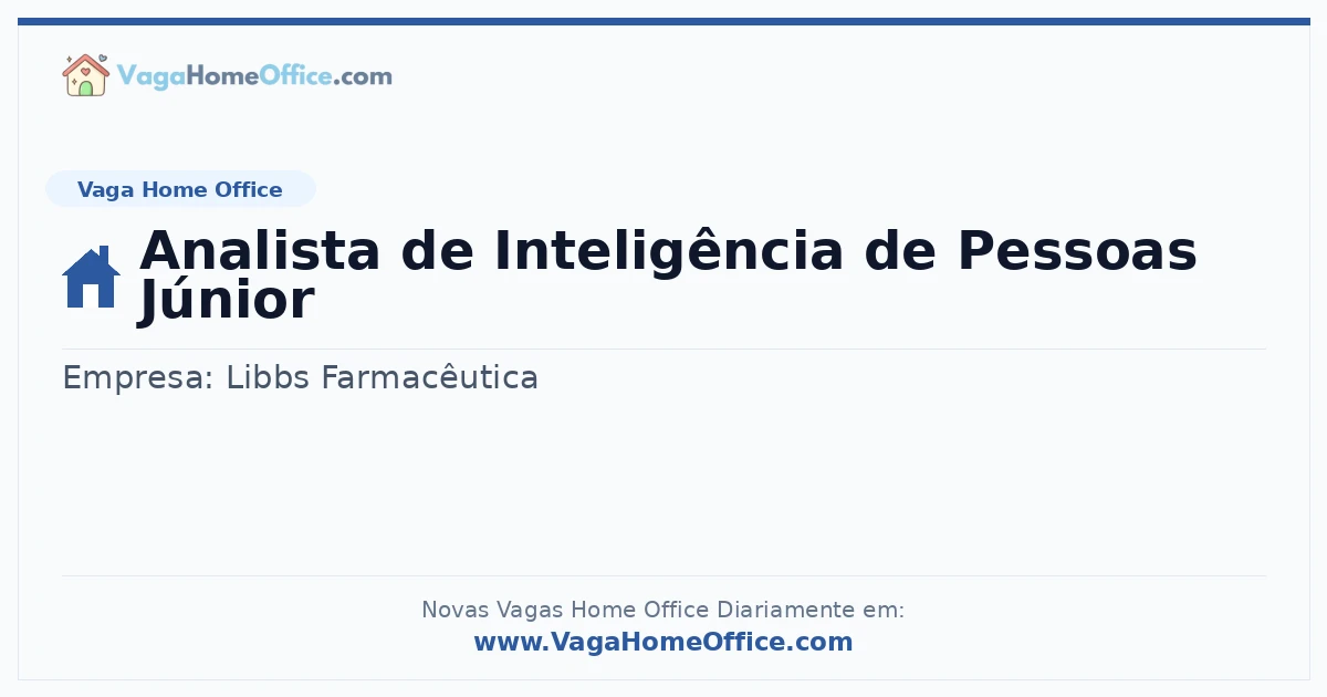 Analista de Inteligência de Pessoas Júnior
