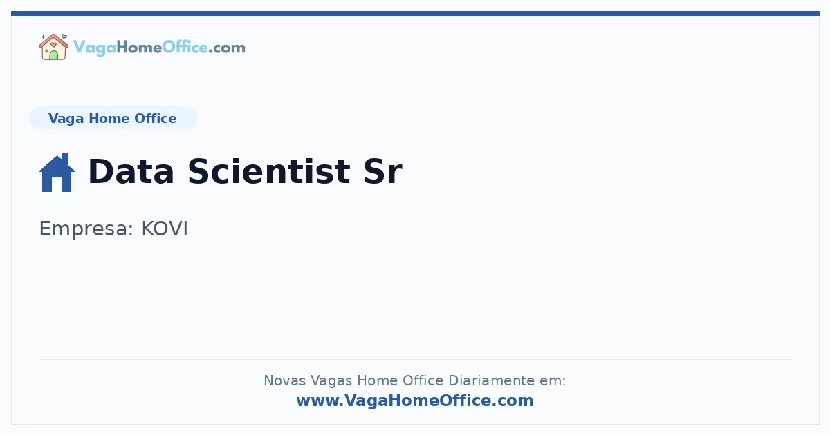 Data Scientist Sr