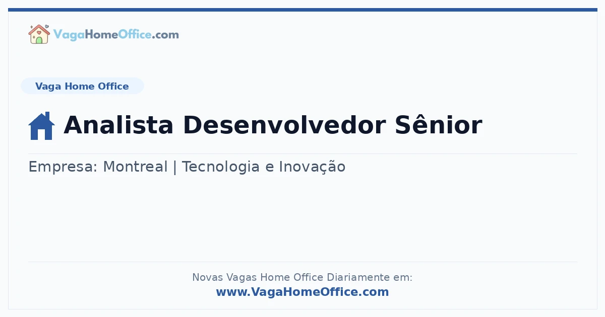 Analista Desenvolvedor Sênior