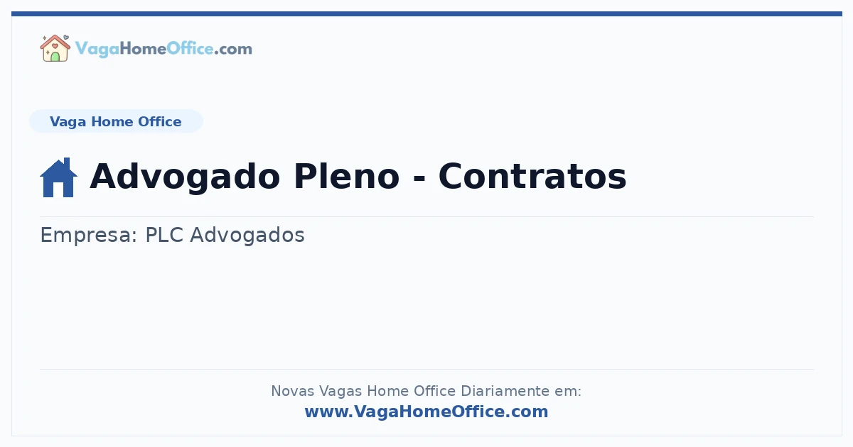 Advogado Pleno - Contratos