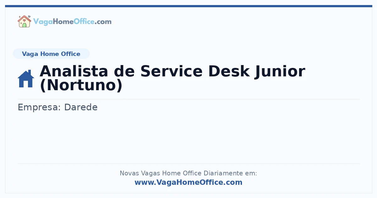 Analista de Service Desk Junior (Nortuno)