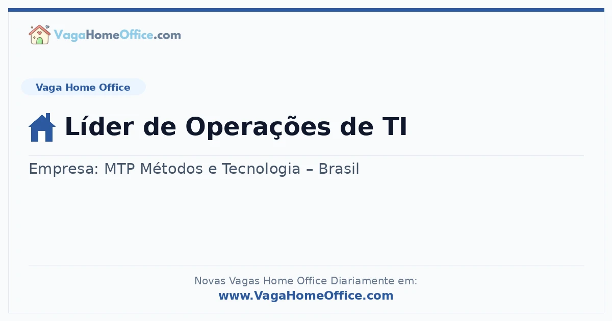 Líder de Operações de TI