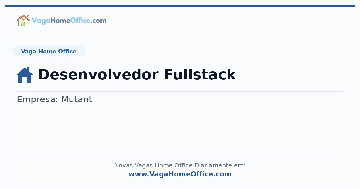 Desenvolvedor Fullstack