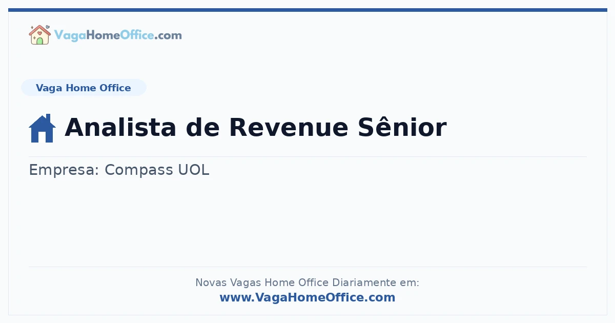Analista de Revenue Sênior