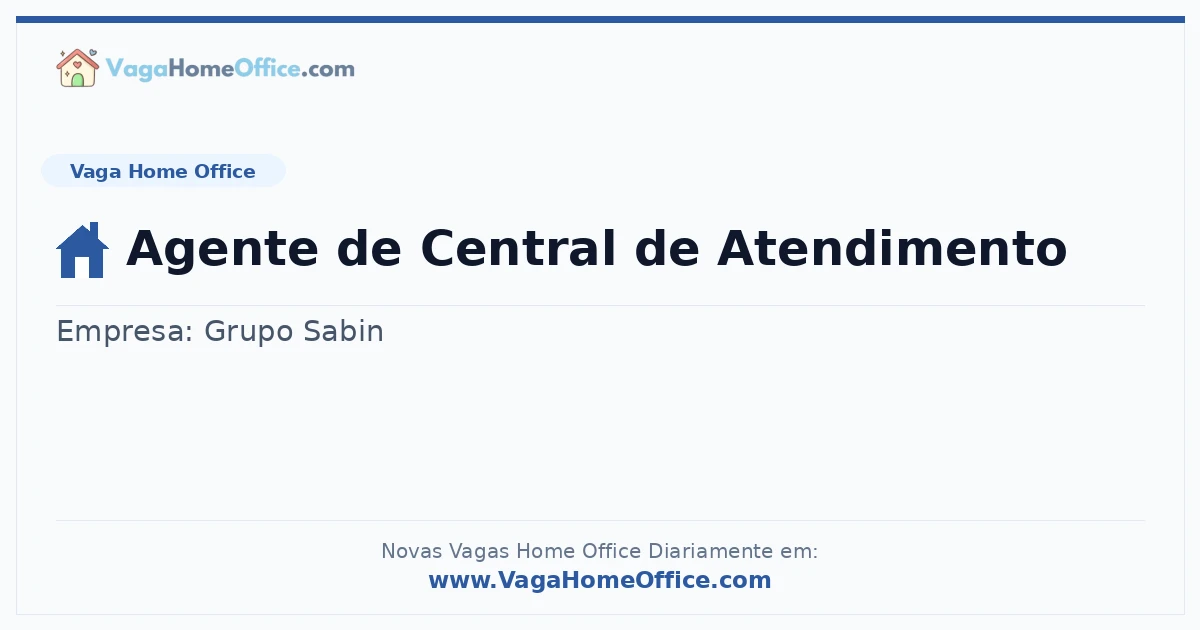 Agente de Central de Atendimento