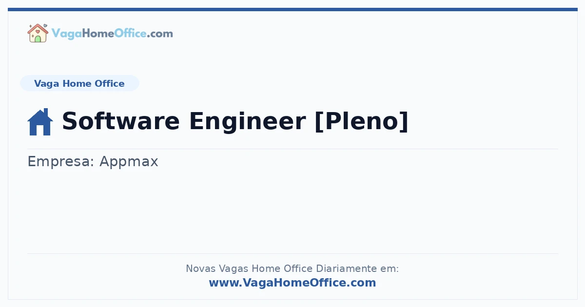 Vaga Home Office: Software Engineer [Pleno] | Quero Home