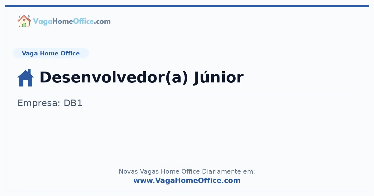 Vaga Home Office: Desenvolvedor(a) Júnior | Quero Home