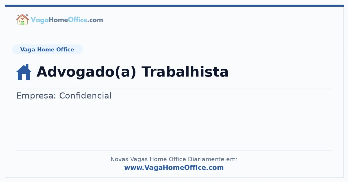 Advogado(a) Trabalhista