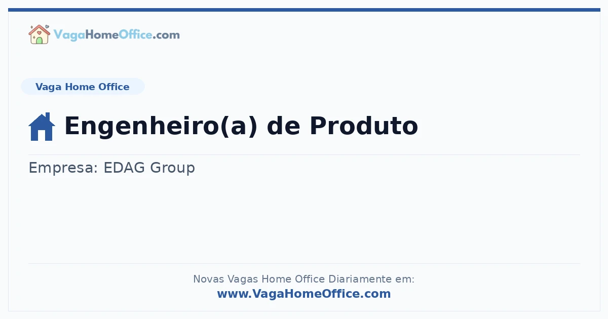 Engenheiro(a) de Produto