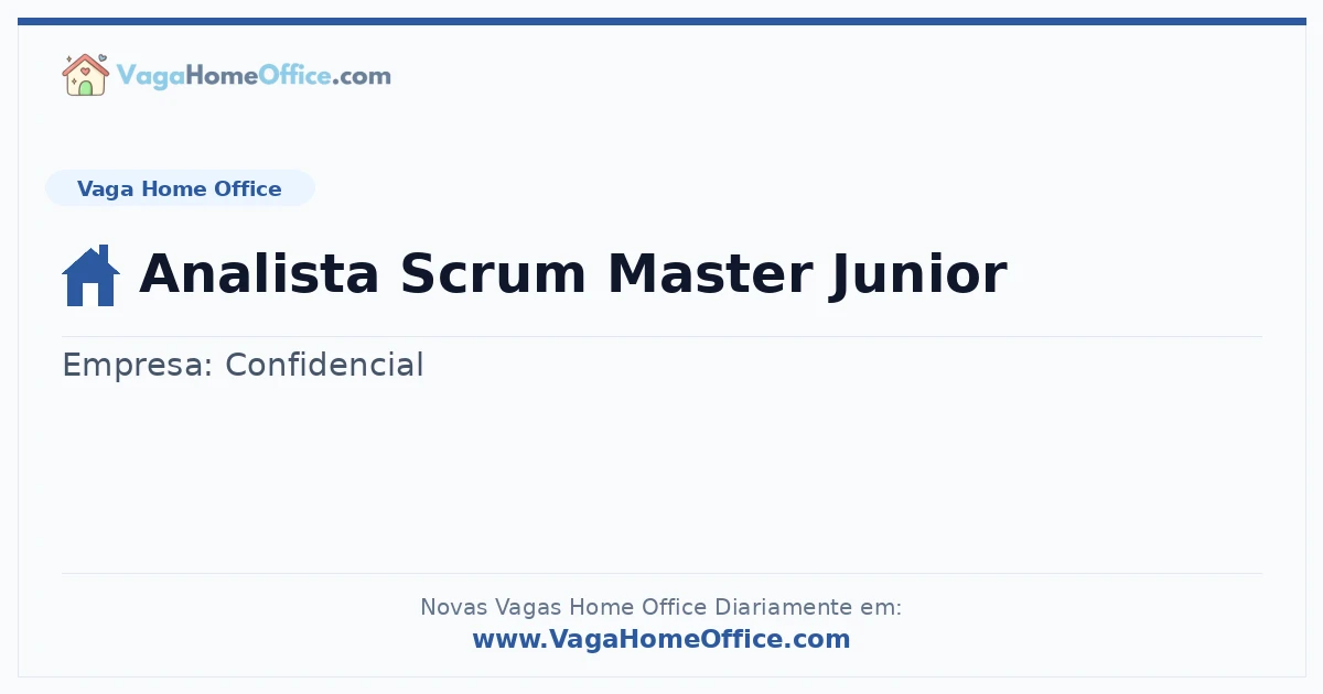 Analista Scrum Master Junior