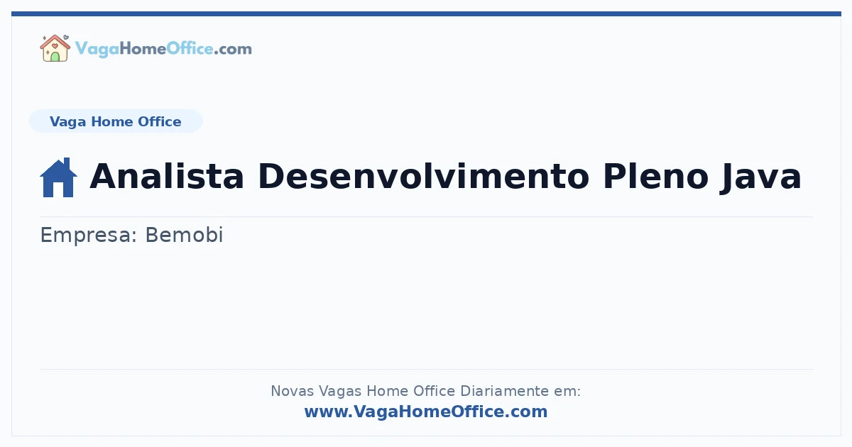 Analista Desenvolvimento Pleno Java