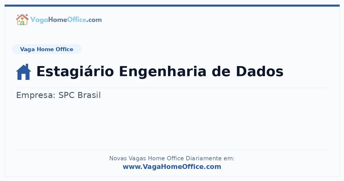 Estagiário Engenharia de Dados