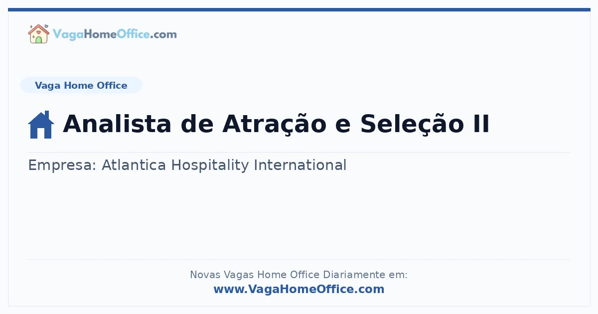 Analista de Atração e Seleção II