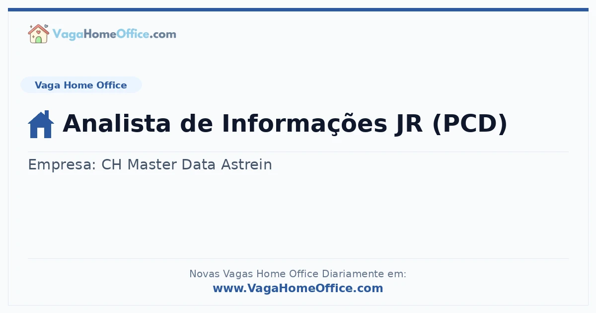 Analista de Informações JR (PCD)