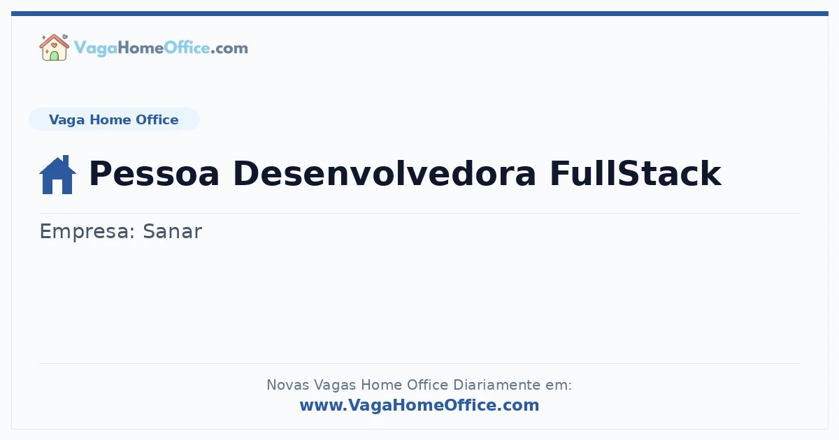 Vaga Home Office: Pessoa Desenvolvedora FullStack | Quero Home