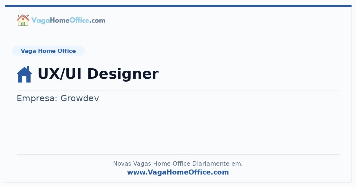 Vaga Home Office: UX/UI Designer | Quero Home