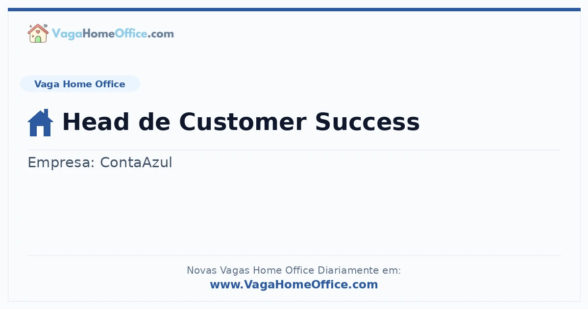 Vaga Home Office: Head de Customer Success | Quero Home
