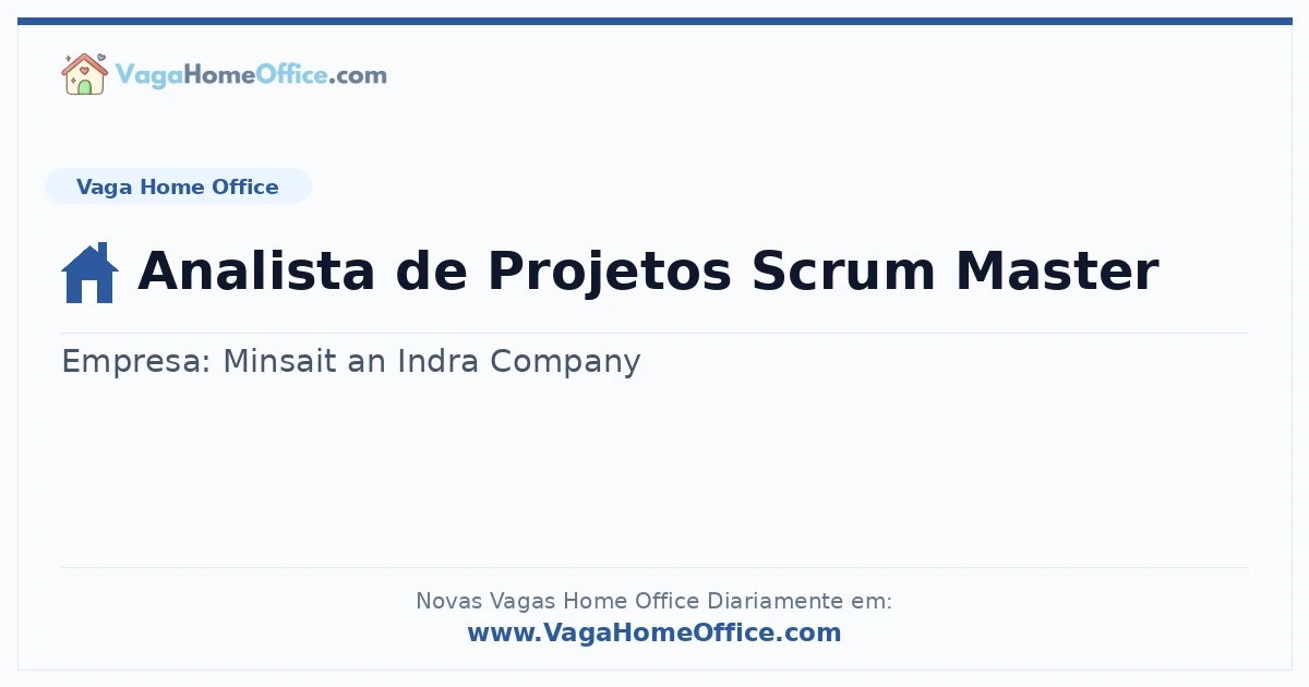 Analista de Projetos Scrum Master