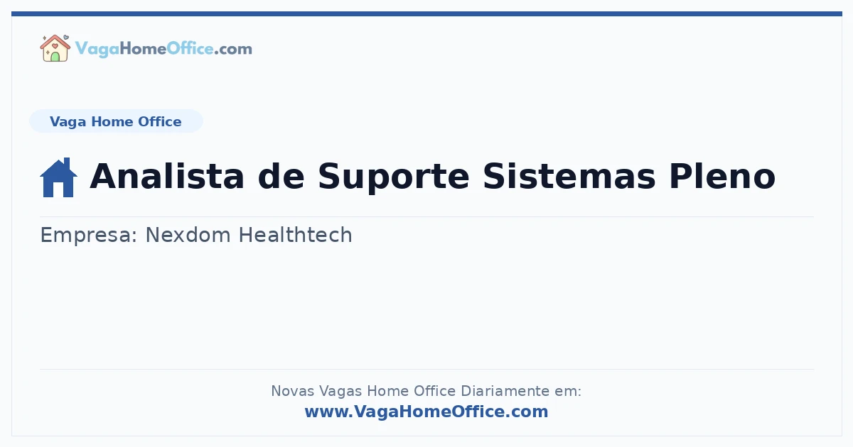 Analista de Suporte Sistemas Pleno