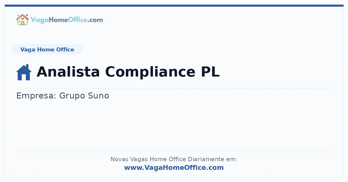 Analista Compliance PL