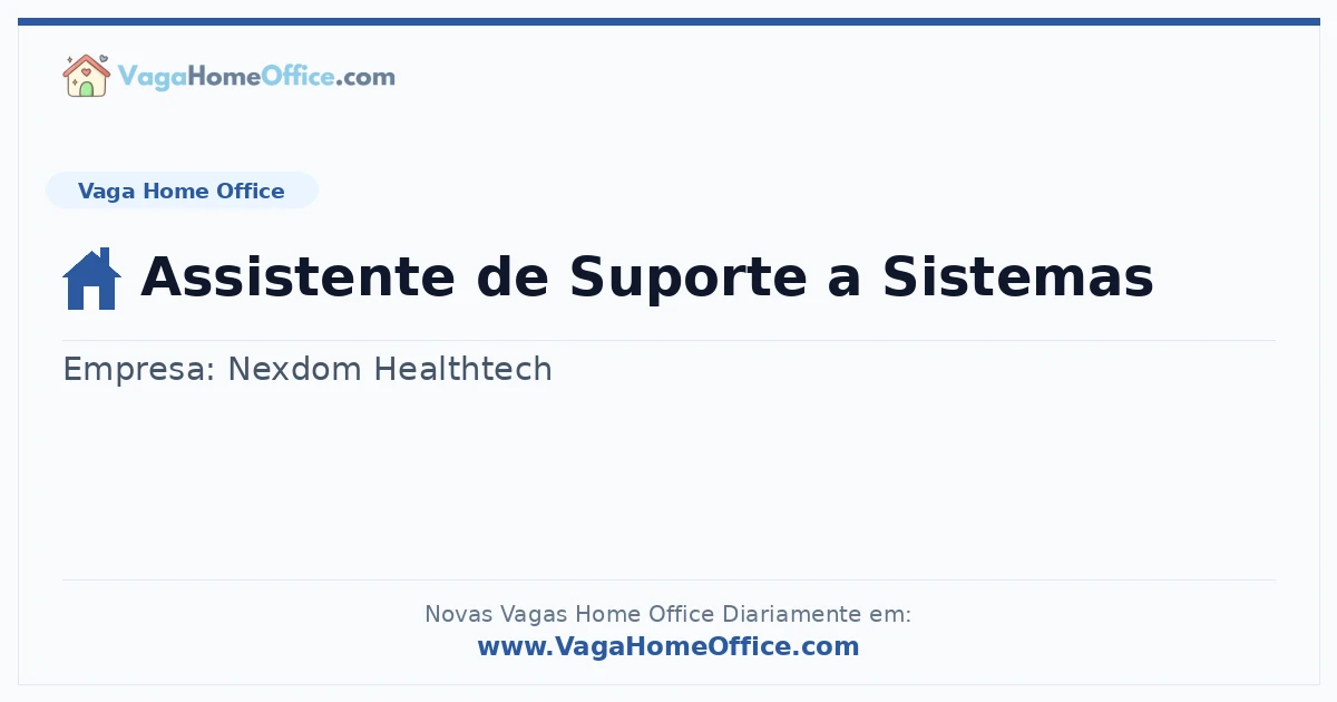 Assistente de Suporte a Sistemas