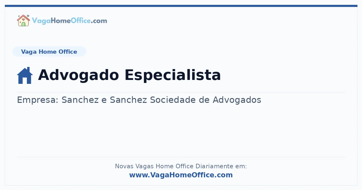 Advogado Especialista
