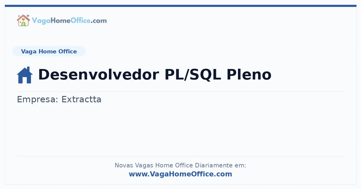 Desenvolvedor PL/SQL Pleno
