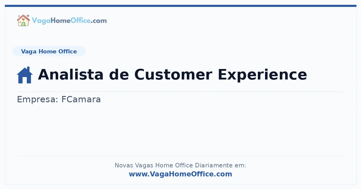 Analista de Customer Experience
